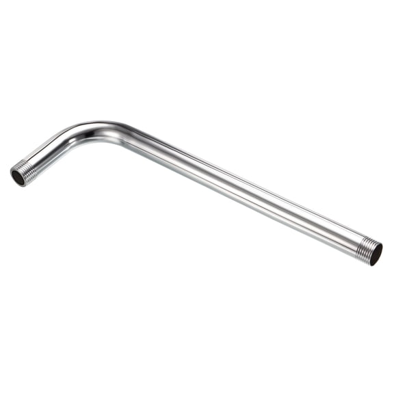 Uxcell G1/2 Male Thread Shower Arm 12.2" Length Wall Mounted Extension Pipe Silver 1 Pack