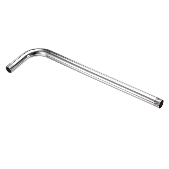 Uxcell G1/2 Male Thread Shower Arm 16.14" Length Wall Mounted Extension Pipe Silver 1 Pack