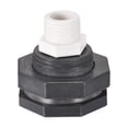 thumbnail image 1 of Uxcell Bulkhead Tank Adapter with Thread Pipe Fitting Thread for Rain Buckets Water Tanks G1/2, 1 of 5
