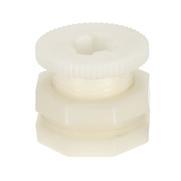 Uxcell G1/2 Threaded ABS Bulkhead Tank Adapter with Plug Fitting G1/2 1