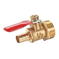 thumbnail image 1 of Uxcell G1/2 x 1/2" Female to Female Brass Air Ball Valve Shut Off Switch Hose Barb Brass Gold Tone 1pcs, 1 of 3