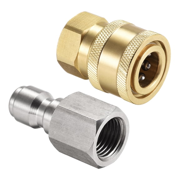 Uxcell G1/4 Female Thread Brass Quick Connect Fittings