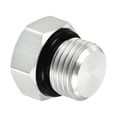 thumbnail image 1 of Uxcell G1/4 Male Thread Aluminum Hex Head Pipe Plug Cap Fitting Connector, Silver, 1 of 5