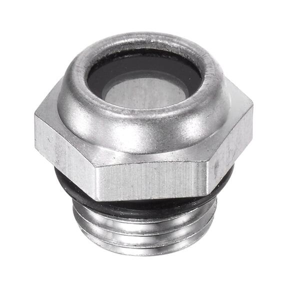 Uxcell G1/4" Male Threaded Aluminum Air Compressor Oil Level Gauge Sight Glass