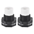 thumbnail image 1 of Uxcell G1 Female 1.83" Male Bulkhead Fitting with Silicone Gasket and Pipe Connector Gray White 2 Pack, 1 of 6