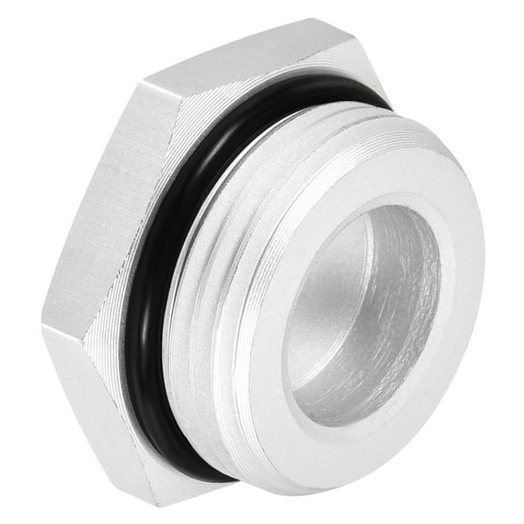 Uxcell G1 Male Thread Aluminum Hex Head Pipe Plug Cap Fitting Connector, Silver