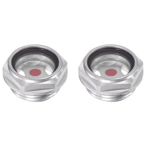 Uxcell G1 Male Threaded Aluminum Air Compressor Oil Level Gauge Sight Glass 2Packs