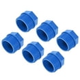 thumbnail image 1 of Uxcell G1 Male Threaded PVC Hex Head End Cap Pipe Plug Fitting Blue 6 Pack, 1 of 5