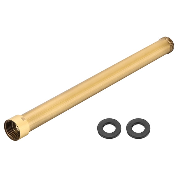 Uxcell G3/4 Shower Arm Extension, 12 Inches Copper Showerhead Extender Pipe Water Outlet, Straight Longer Shower Tube to Add Height for Bathroom, Gardens, Beaches, Bronze