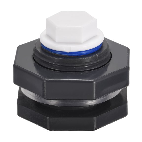 Uxcell G3/4 Thread Bulkhead Tank Adapter with White PPR Plug Fitting 1 Set