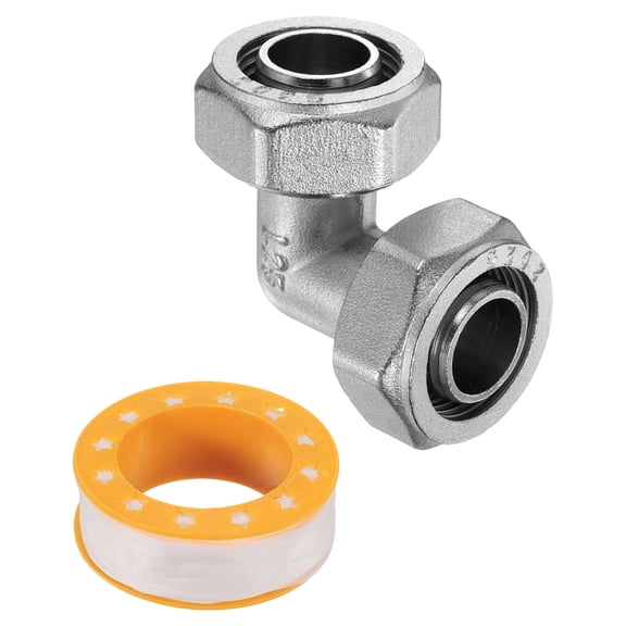 Uxcell G3/4" Tubing Brass 90-Degree Elbow Water Line Adapter, Faucet Mount Connector Installation for Tub Shower
