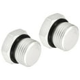 thumbnail image 1 of Uxcell G3/8 Male Thread Aluminum Hex Head Pipe Plug Cap Fitting Connector, Silver, 2 Pack, 1 of 5