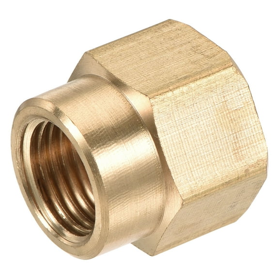 Uxcell G3/8xG1/4 Female Thread Hex Brass Reducer Pipe Fitting Connector