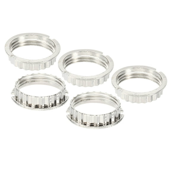 Uxcell G9 Light Socket Rings, 5 Pack Light Holder for 1-1/16in Diameter Lamp Socket, Silver Tone