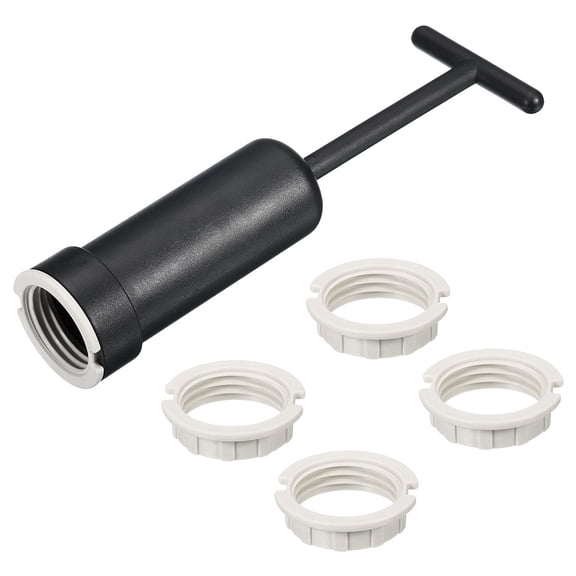 Uxcell G9 Light Socket Rings 5pcs Lamp Shade Holder Ring Replacement M20 with Removal Tool, 1 Set