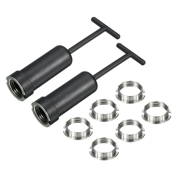 Uxcell G9 Light Socket Rings 8pcs Lamp Shade Holder Ring Replacement M20 with 2pcs Removal Tool Set