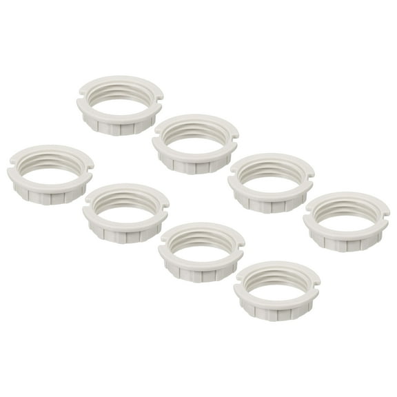 Uxcell G9 Light Socket Rings Lamp M20 Shade Holder Adapter Ring Replacement for Light Fixtures, White, Pack of 8