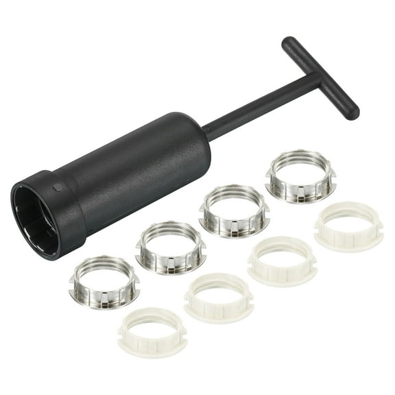 Uxcell G9 Light Socket Rings Lamp Shade Holder Ring Replacement with Removal Tool 1 Set/9pcs