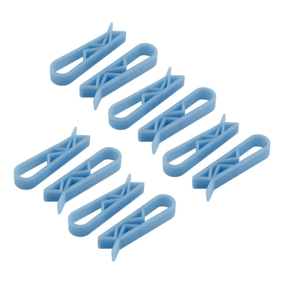 Uxcell Garbage Basket Waste Bin Trash Bag Clip Clamp Blue 10pcs