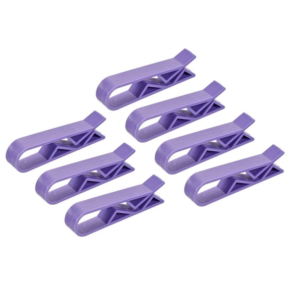 Uxcell Garbage Bin Clip Kitchen Trash Bag Non-Slip Clip Clamp Purple 12 Pack