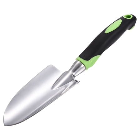 Uxcell Garden Cultivator Tool Iron Spade Rake Transplanting, Black Green