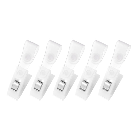 Uxcell Garden Flag Clips, 5 Pcs Garden Flag Stoppers Anti-Wind Plastic Small Flagpole Holder Outdoor Yard Accessories for Party Wedding Decoration, White