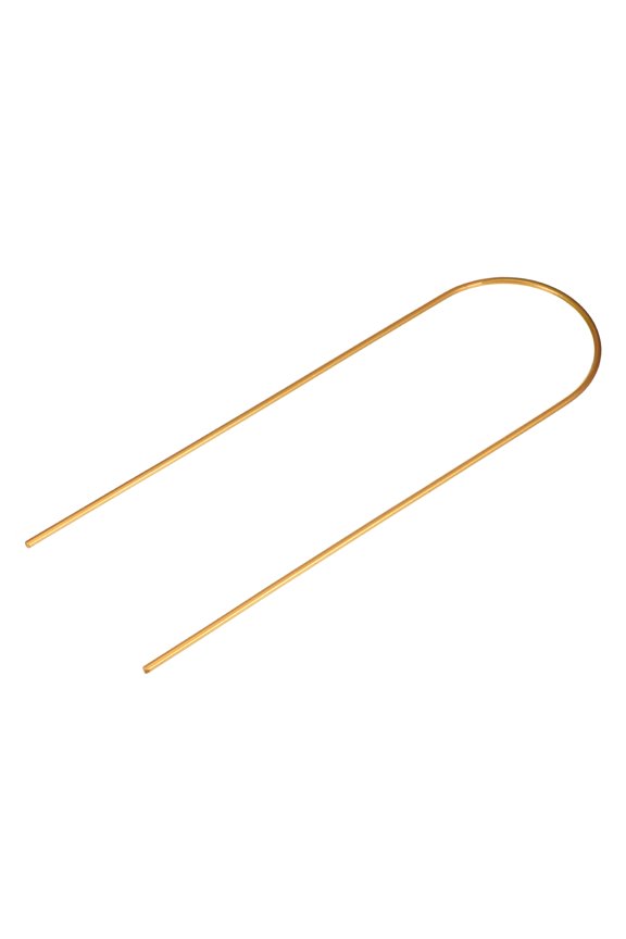 Garden Plant Support Trellis Rings 13"x4" Iron Stake Bracket U Shape Gold Tone 1 Pack