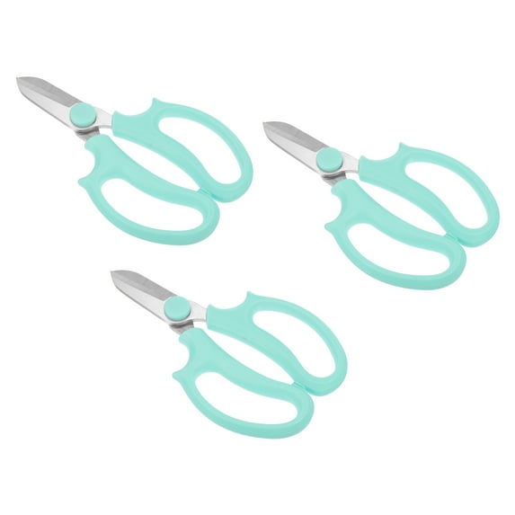 Uxcell Garden Scissors Floral Shears Floral Scissor Gardening Pruning Shears Blue 3 Pcs