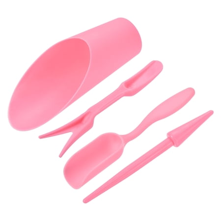 Uxcell Garden Shovel Hand Tools Transplanting Digging Scoops Kits, Pink