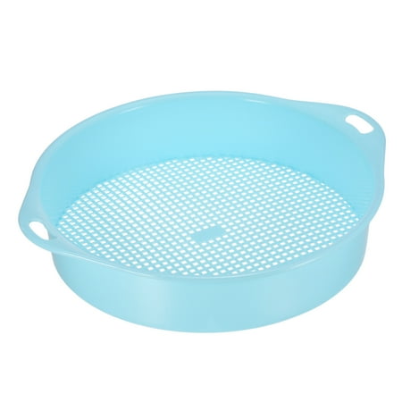 Uxcell Garden Sifting Pan Plastic Potting Sieve Mesh Filter Soil Screen Tool, Blue