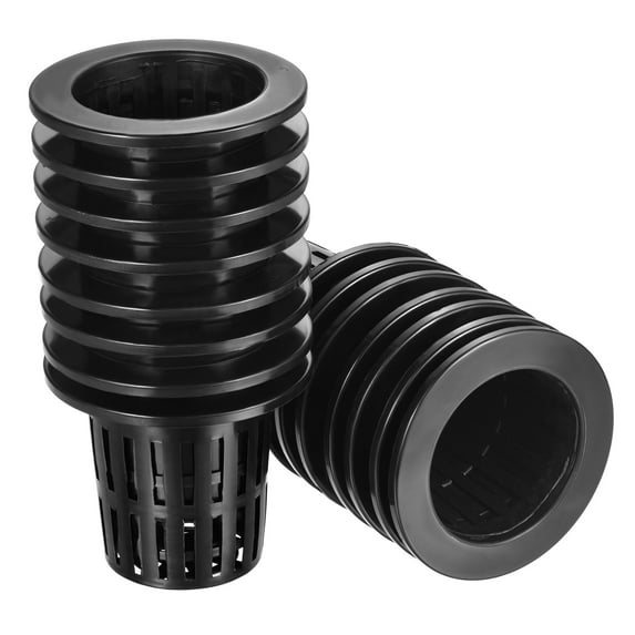 Uxcell Garden Slotted Mesh Cups Hydroponic Net Pots Plastic 3.35 Inch, Suitable for Planting, Black 15pcs