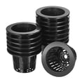 thumbnail image 1 of Uxcell Garden Slotted Mesh Cups Hydroponic Net Pots Plastic 4.35 Inch, Suitable for Planting, Black 16pcs, 1 of 5