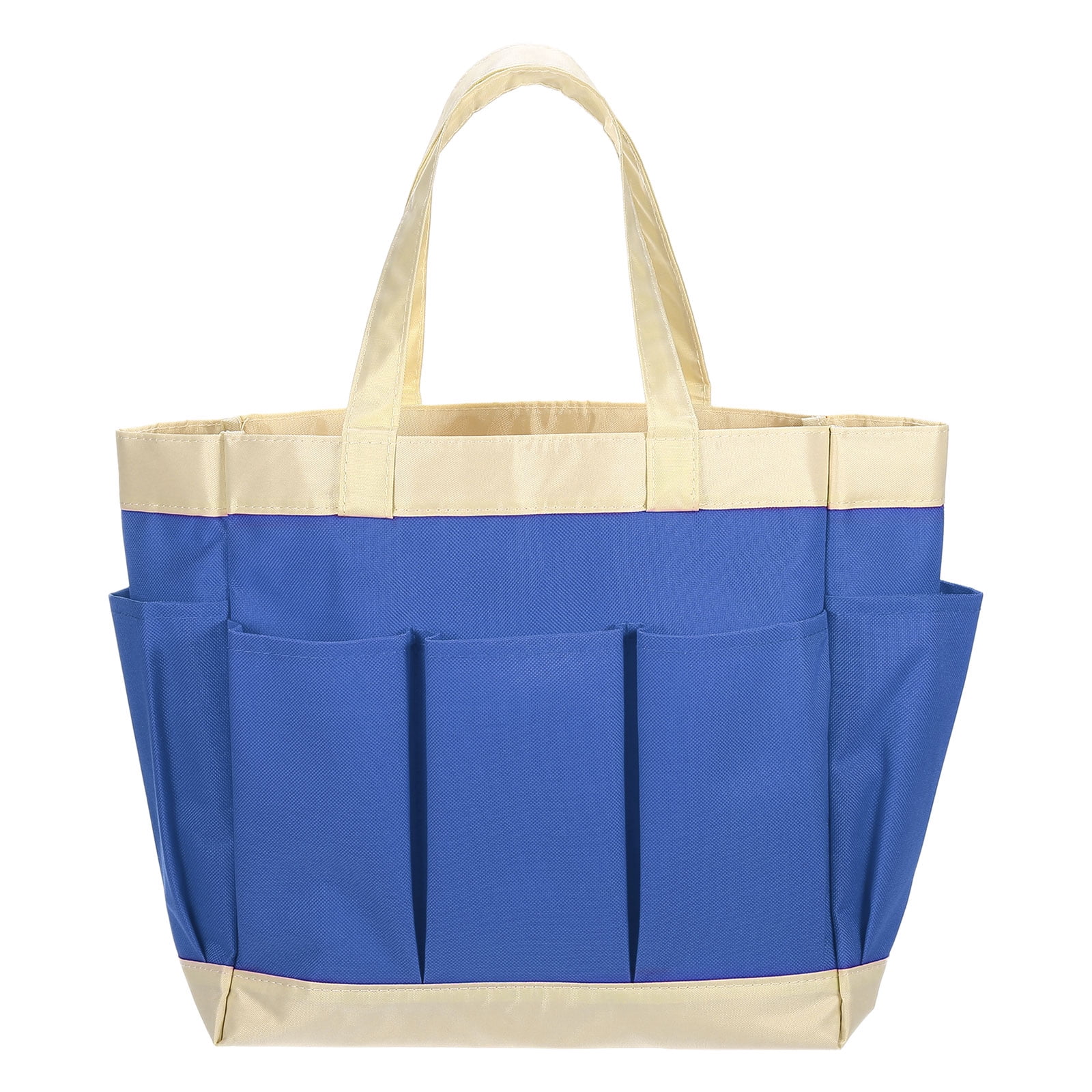 Uxcell Garden Tool Bag 28.5cm x 13cm x 28cm Oxford Large Bag with Pockets Garden Tote Bag, Sky Blue