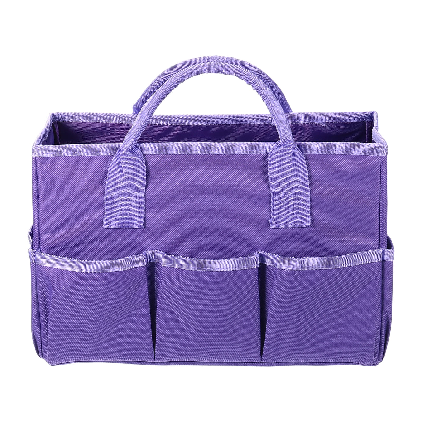 Uxcell Garden Tool Bag 33cm x 15cm x 22cm Oxford Large Bag with Pockets Garden Tote Bag, Purple