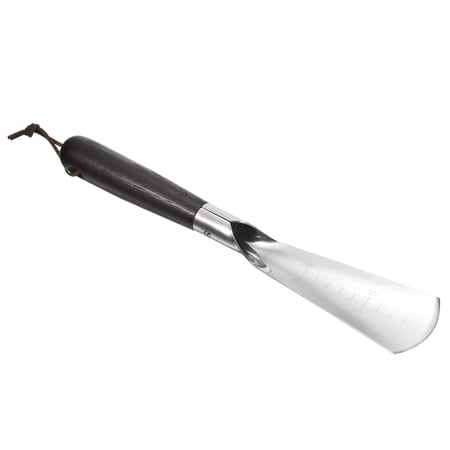Uxcell Garden Trowel Gardening Transplanter Hand Shovel Tool with Depth Marker Scale Silver Tone Brown