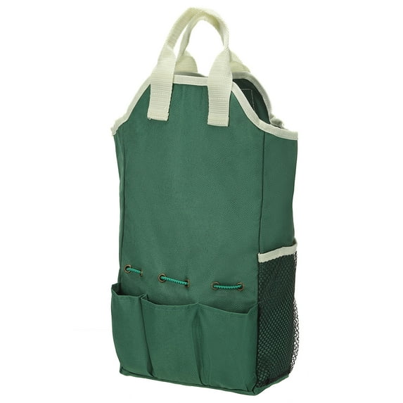 Uxcell Gardening Bag with Pockets, Oxford Cloth Garden Work Tool Bag Organizer Bag with 8 Pockets, Green
