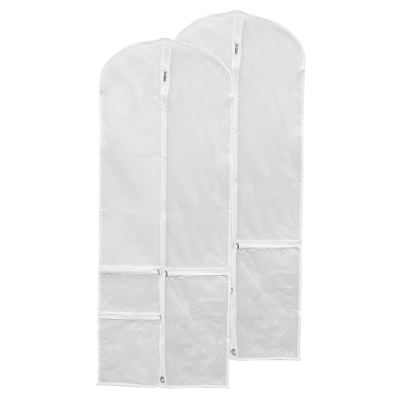 Uxcell Garment Bags for Dance Costumes, 2 Pack 40x20 Inch Garment Bag for Dancing, Clear