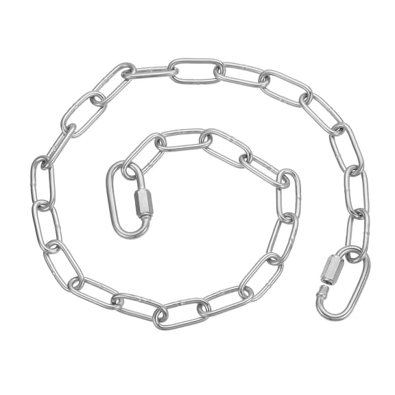 Uxcell Gate Chain Lock, (23.7Inch, Silver) (1 Pcs)304 Stainless Steel Hanging Chain Lock for Stall Barn/Cabinet/Fence/Hammock/Pet Cages