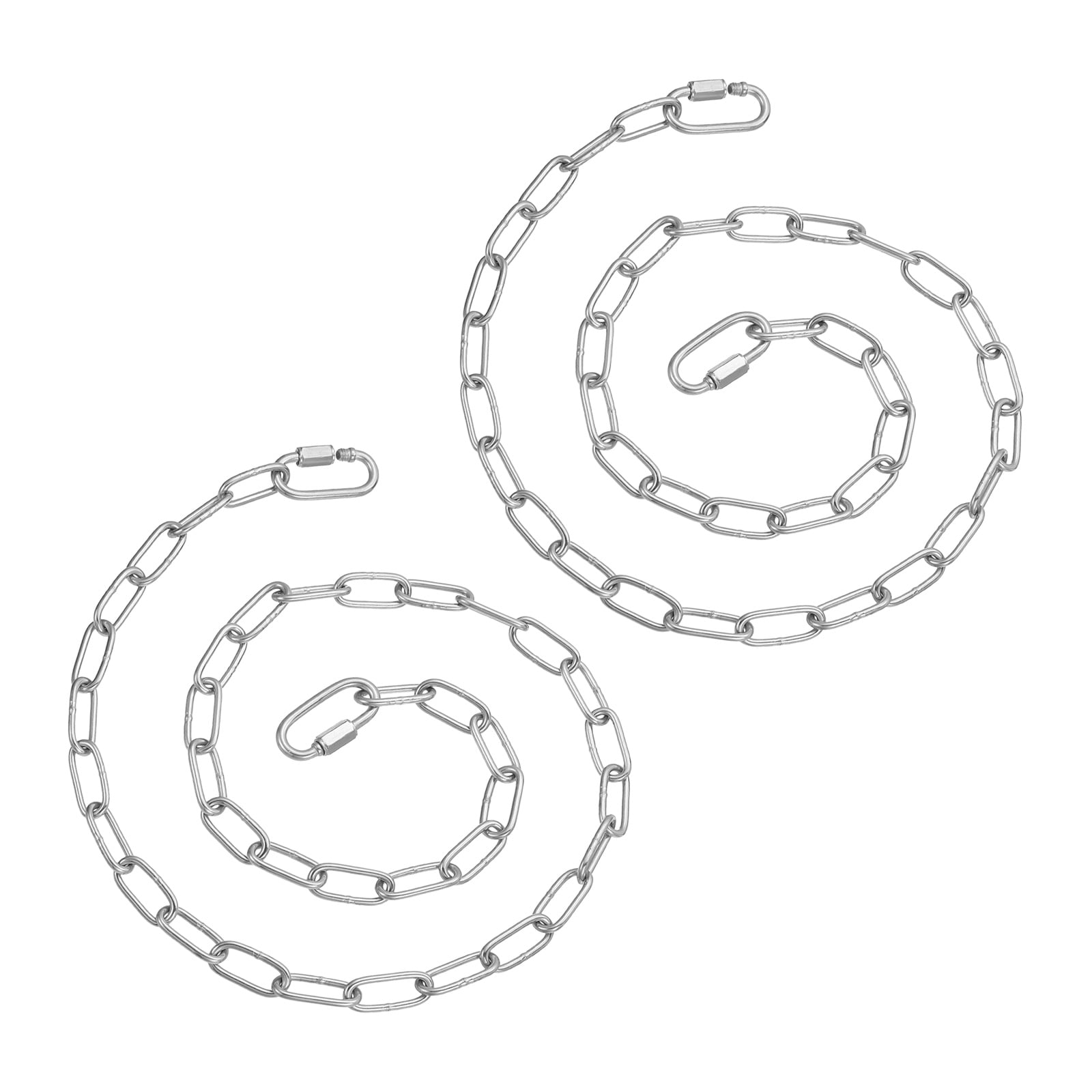 Uxcell Gate Chain Lock, (35.5Inch, Silver) (2 Pcs)304 Stainless Steel ...