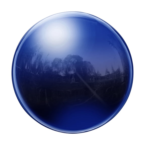 Uxcell Gazing Ball 3 Inch 76mm Polished Hollow Ball, Stainless Steel Gazing Globe Mirror Ball, Dark Blue