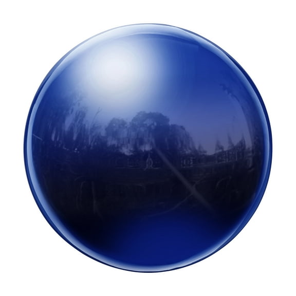Uxcell Gazing Ball 4 Inch 100mm Polished Hollow Ball, Stainless Steel Gazing Globe Mirror Ball, Dark Blue