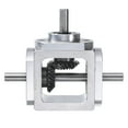 thumbnail image 1 of Gear Box 90 Degree Right Angle Bevel Gearbox 1:1 Forward Double Output Shaft, 1 of 5