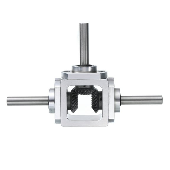 Uxcell 90 Degree Right Angle Bevel Gearbox 1:1 Reversing Double Output 8mm Shaft 1M 20T