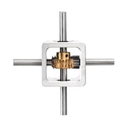Uxcell Gear Box 90 Degree Right Angle Bevel Gearbox 120 Reduction Gearbox 1 Module 20 Teeth Bevel Gear Aluminum Frame Simple Mechanical DIY Module with 8mm Shaft, 118x118x50mmLxWxH