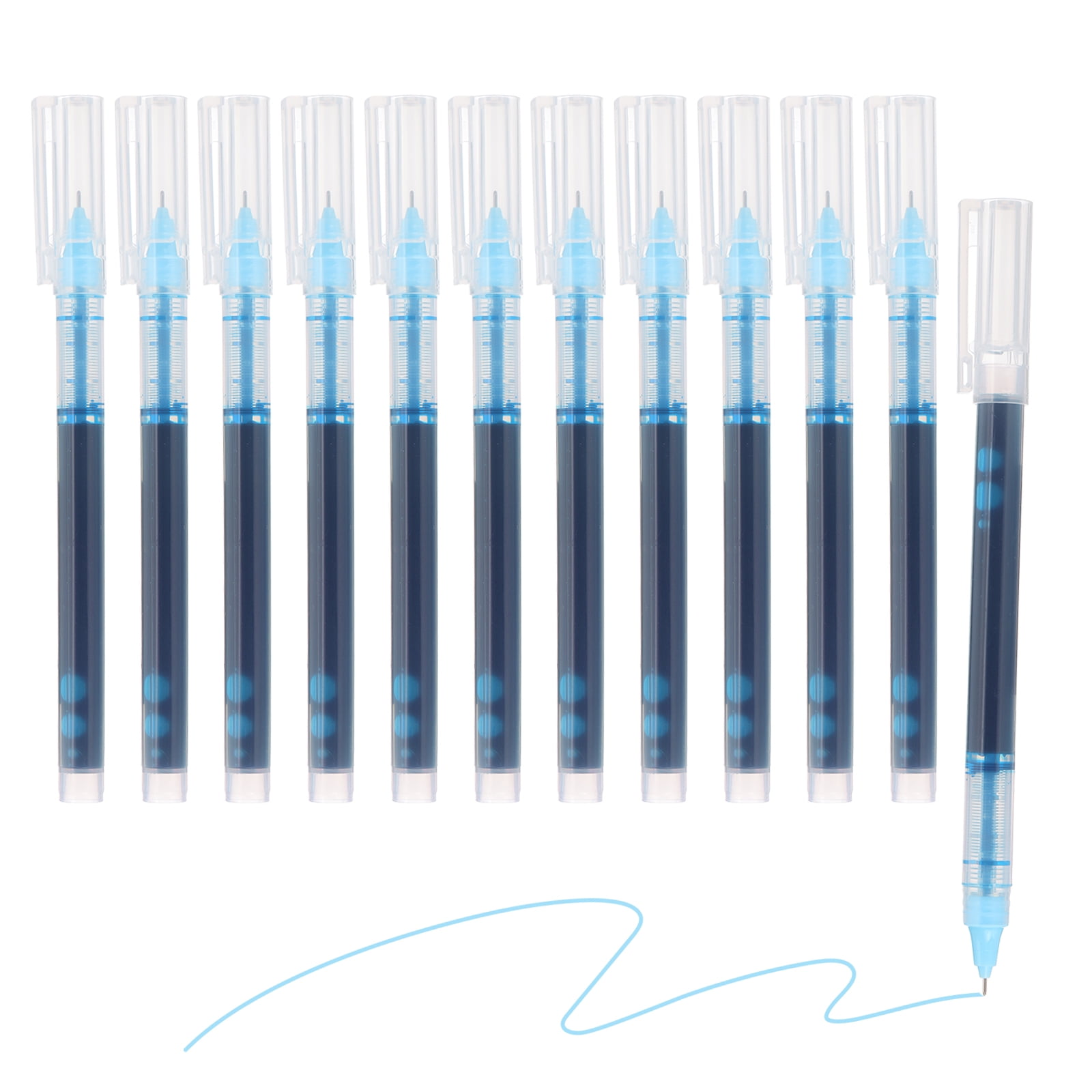 Uxcell Gel Pen Medium Point 0.5mm, 24 Pack Quick Dry Smooth Gel Ink Rollerball Pen for Home Office Writing Note Taking Journaling Business, Sky Blue