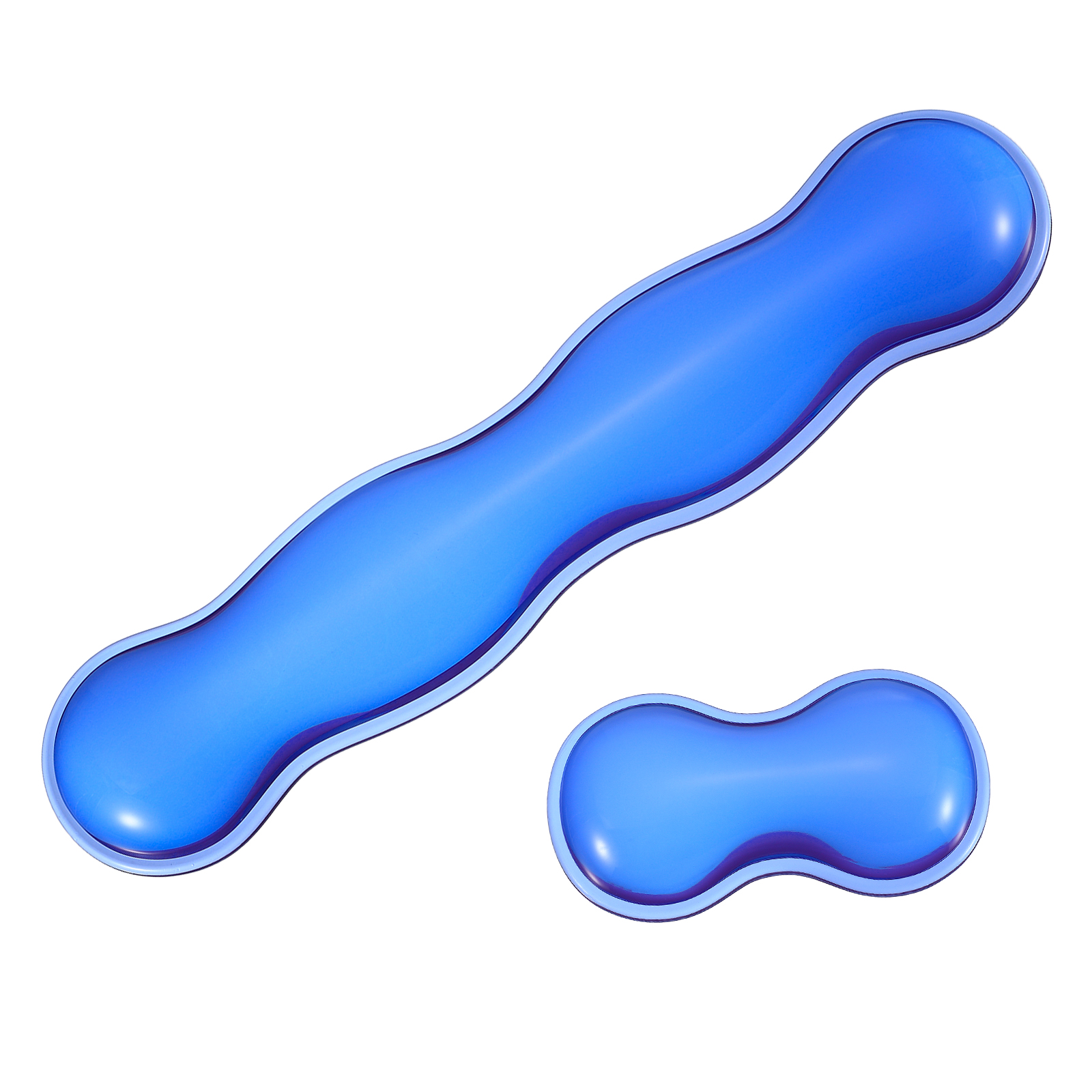 Uxcell Gel Wrist Rest, Gel Mouse Pad Mouse Wrist Support for Keyboard and Mouse Ergonomic,Pad Set Blue