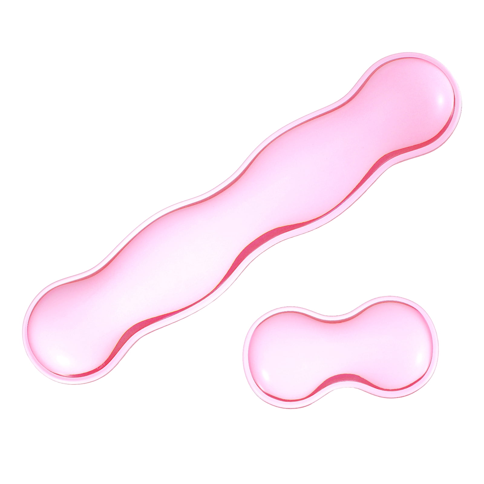 Uxcell Gel Wrist Rest, Gel Mouse Pad Mouse Wrist Support for Keyboard and Mouse Ergonomic,Pad Set Pink