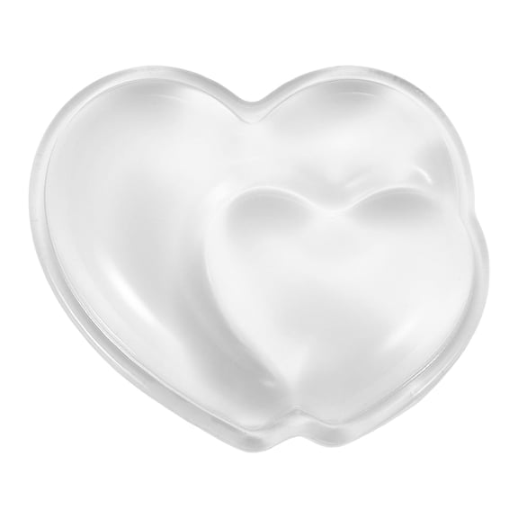 Uxcell Gel Wrist Rest, Wrist Support for Mouse Heart Shape Ergonomic Mouse Pad Soft Silicone Support Comfortable Cushion for Computer Gaming Office Home, Transparent