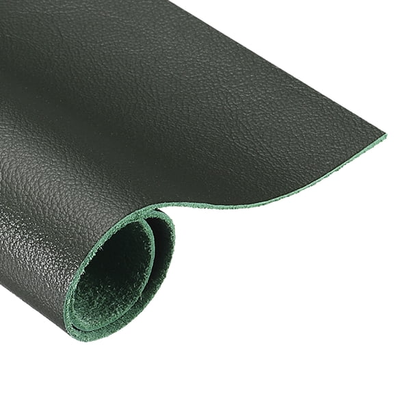 Uxcell Genuine Leather Sheet, 7.9" x 11.8" Cowhide Full Grain Leather Pieces, Pre Cut Sheets for Crafting, Sewing, Tooling, Sheath Making, Dark Green