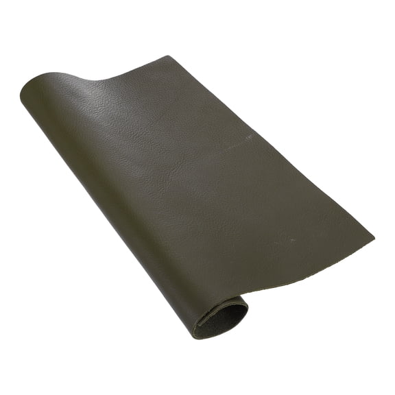Uxcell Genuine Leather Sheet, 7.9" x 11.8" Natural Distressed Cowhide Full Grain Leather Pieces, Pre Cut Sheets for Crafting, Sewing, Tooling, Sheath Making, Dark Green